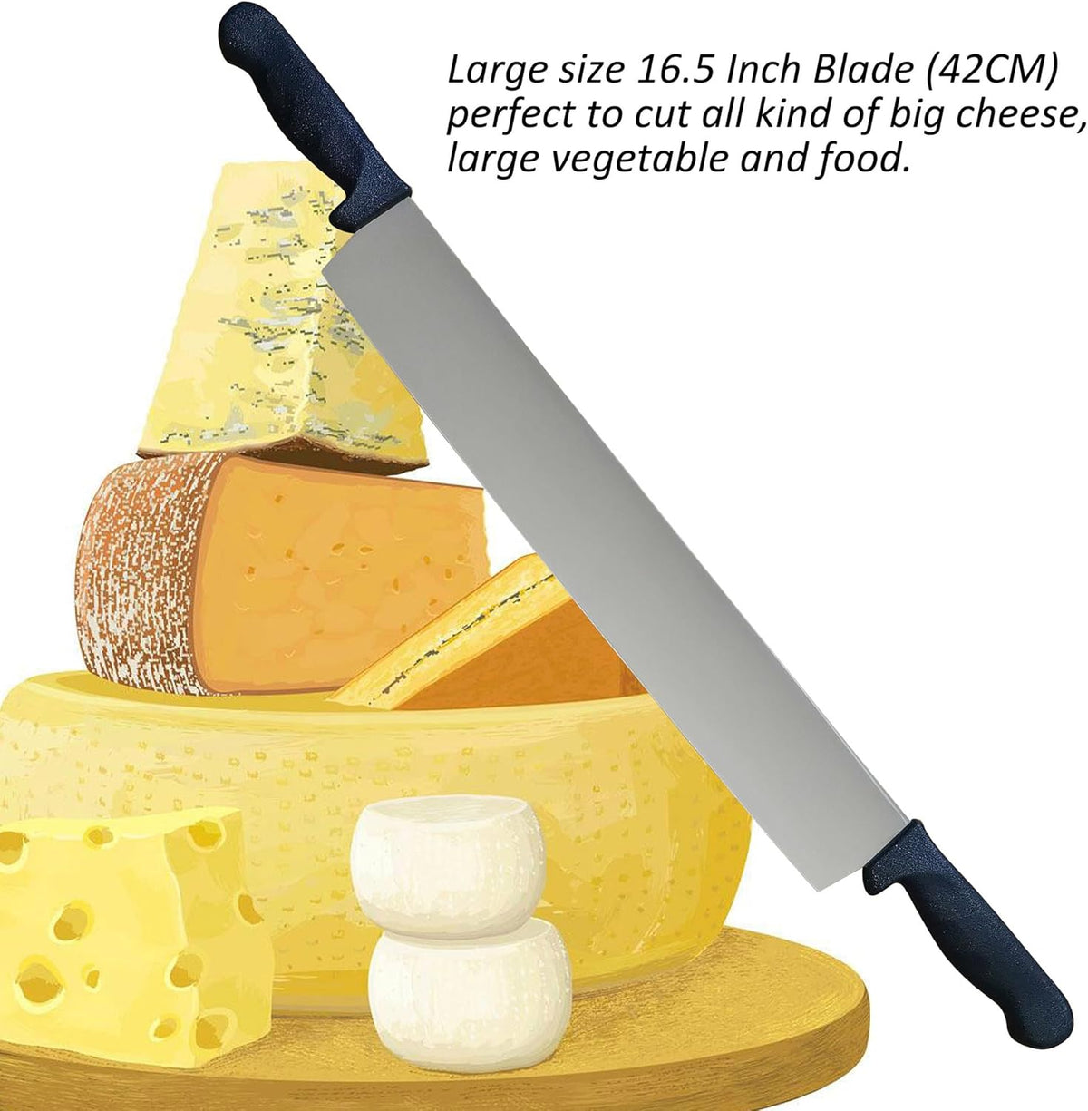 Cheese Knife, MATTSTONE HILL Cheese Knives Set - Soft & Semi Hard Cheese Knife, Soft Cheese Slicer, Cheese Cleaver, Hard Cheese Cutter, Premium Stainless Steel, Wood Handle