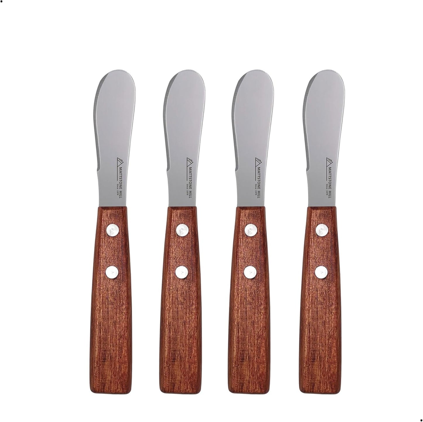 Cheese Knife, MATTSTONE HILL Cheese Knives Set - Soft & Semi Hard Cheese Knife, Soft Cheese Slicer, Cheese Cleaver, Hard Cheese Cutter, Premium Stainless Steel, Wood Handle
