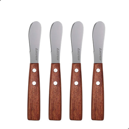 Cheese Knife, MATTSTONE HILL Cheese Knives Set - Soft & Semi Hard Cheese Knife, Soft Cheese Slicer, Cheese Cleaver, Hard Cheese Cutter, Premium Stainless Steel, Wood Handle
