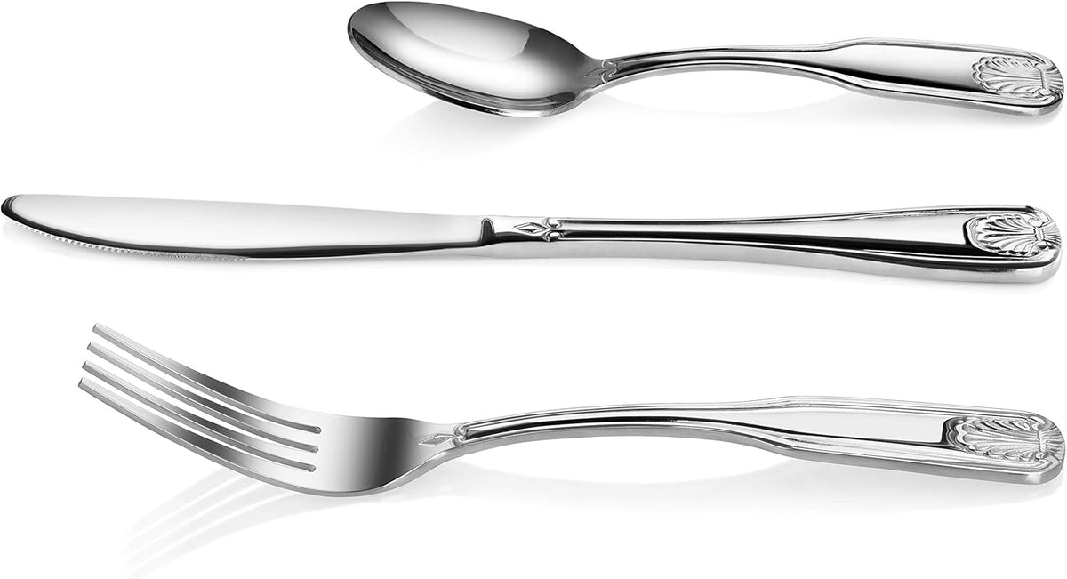 Shell Pattern 18/0 Stainless Steel Oyster Fork, 6-Inch, Set of 12, Commercial Grade