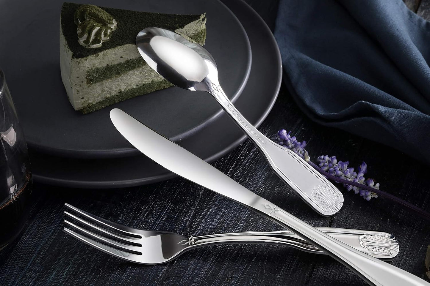 Shell Pattern 18/0 Stainless Steel Oyster Fork, 6-Inch, Set of 12, Commercial Grade