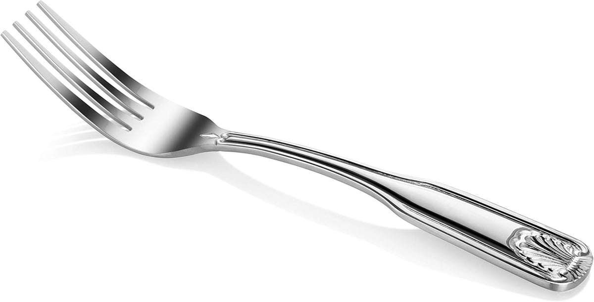 Shell Pattern 18/0 Stainless Steel Oyster Fork, 6-Inch, Set of 12, Commercial Grade