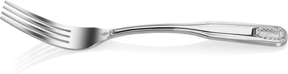 Shell Pattern 18/0 Stainless Steel Oyster Fork, 6-Inch, Set of 12, Commercial Grade