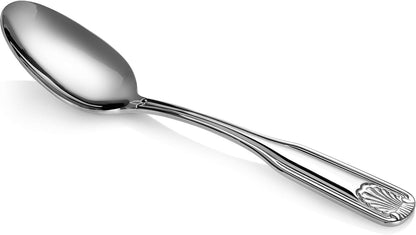 Shell Pattern 18/0 Stainless Steel Oyster Fork, 6-Inch, Set of 12, Commercial Grade