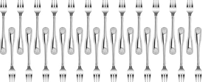 Shell Pattern 18/0 Stainless Steel Oyster Fork, 6-Inch, Set of 12, Commercial Grade