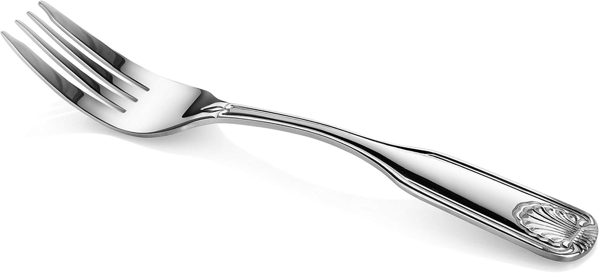 Shell Pattern 18/0 Stainless Steel Oyster Fork, 6-Inch, Set of 12, Commercial Grade