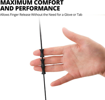 6 Sets Finger Archery Bowstring Finger Guards, Finger Protectors for Recurve Bow Hunting, Bow Accessories for String Protection