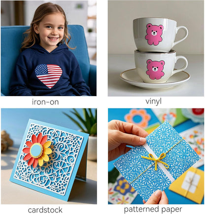 Cutting Mats for Silhouette Portrait 3/4: 8"x12" 4 Pack Standard Stickness Dot Design Durable Long Lasting Replacement Sticky Cut Mat for HTV Vinyl Cardstock Projects