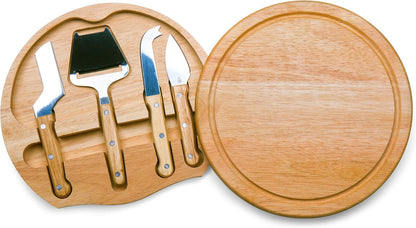 PICNIC TIME NCAA Circo Cheese Board and Knife Set - Charcuterie Board Set - Wood Cutting Board - Colors C
