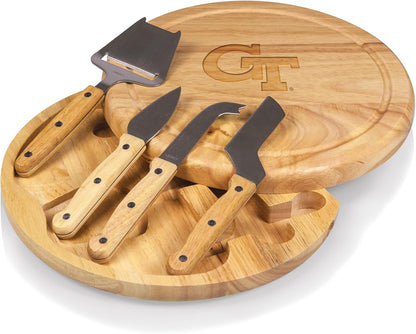 PICNIC TIME NCAA Circo Cheese Board and Knife Set - Charcuterie Board Set - Wood Cutting Board - Colors C