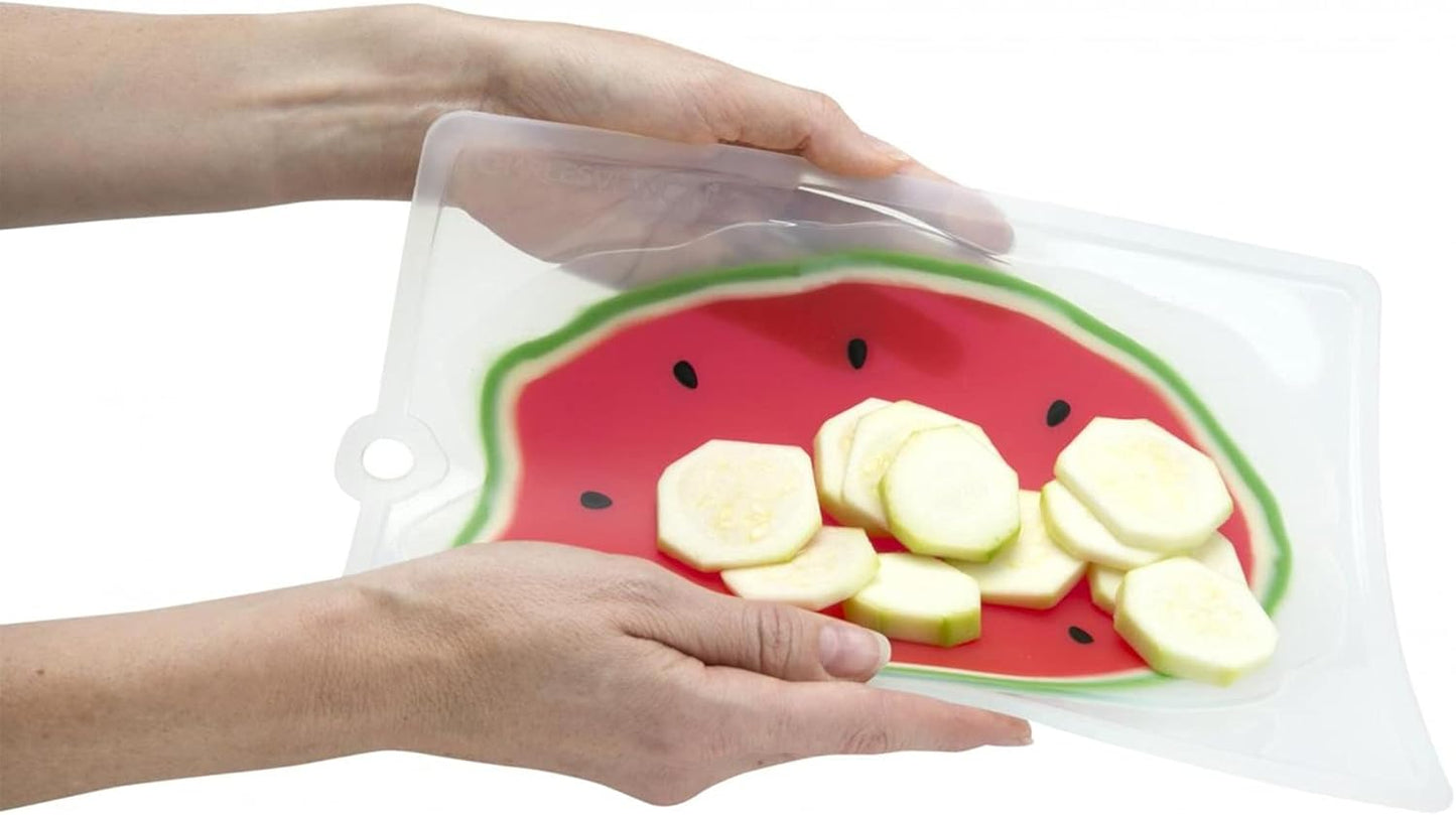 Watermelon Flexible Silicone Cutting Board - Won’t Dull your Knives - BPA-Free, Plastic Free, Food-Grade Silicone - Dishwasher Safe - Medium 8x11” / 25x28cm