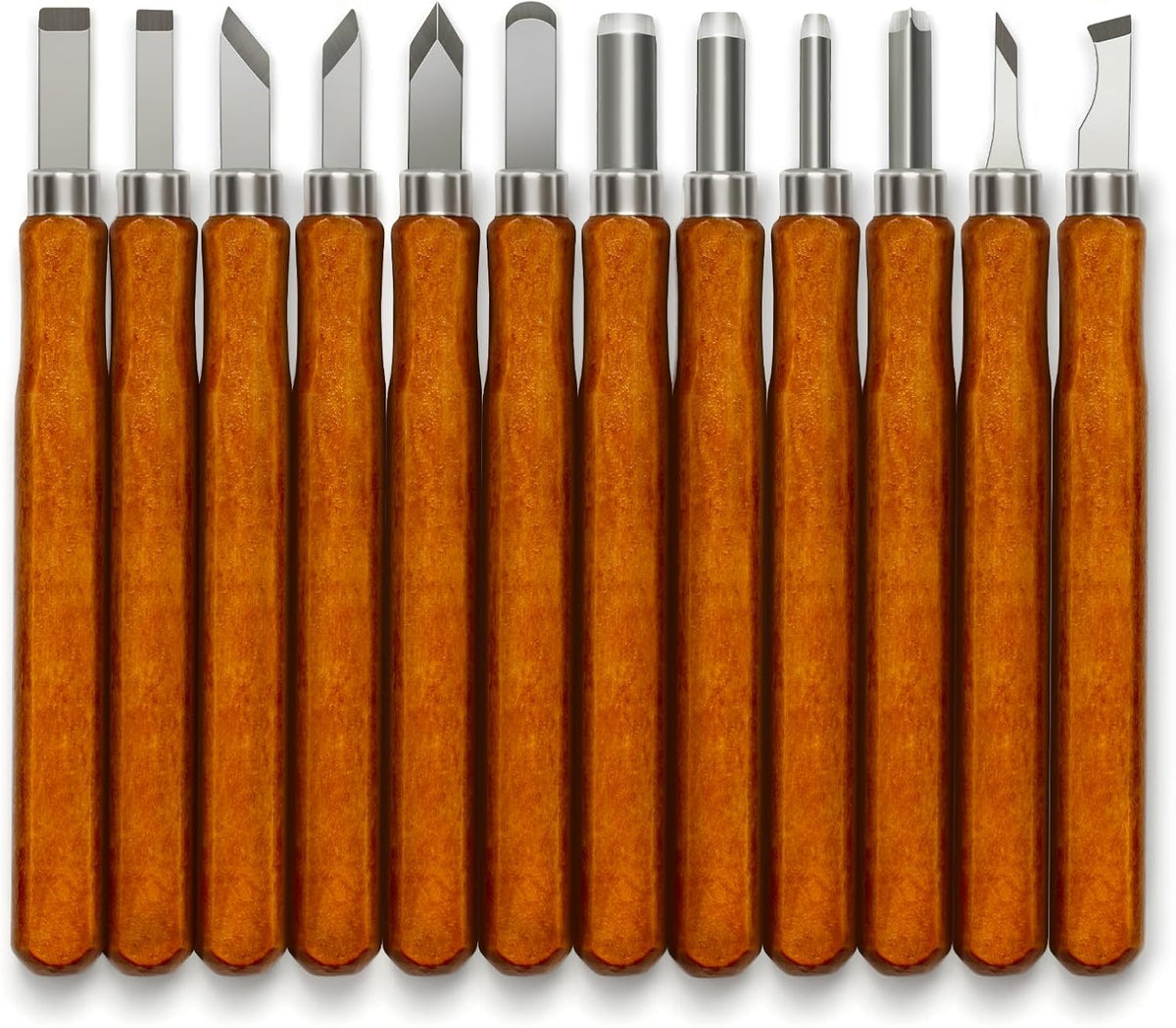 Wood Carving Tools Kit - Wood Carving Knife Set for Beginners, Professionals, Hobbyists, Artists, and Sculptors - Multipurpose Sculpting, Soap Carving, Pumpkin Carving(WOOD HANDLE)