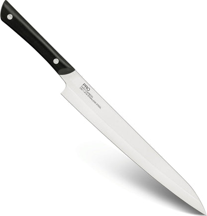PRO 9.5" Yanagiba Knife | Hand Sharpened Japanese Sashimi Knife, German Din1.4116 Stainless Steel Blade, Full-Tang POM Handle