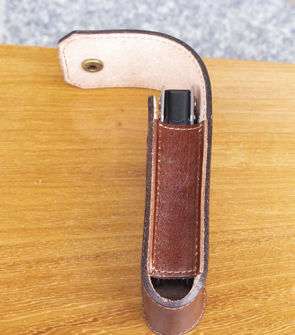 Leather Multitool Sheath，Multi Tool Holster for Leatherman, Gerber, SOG and Similar Folding Tools (Brown, for 5" to 5.5" Tools)