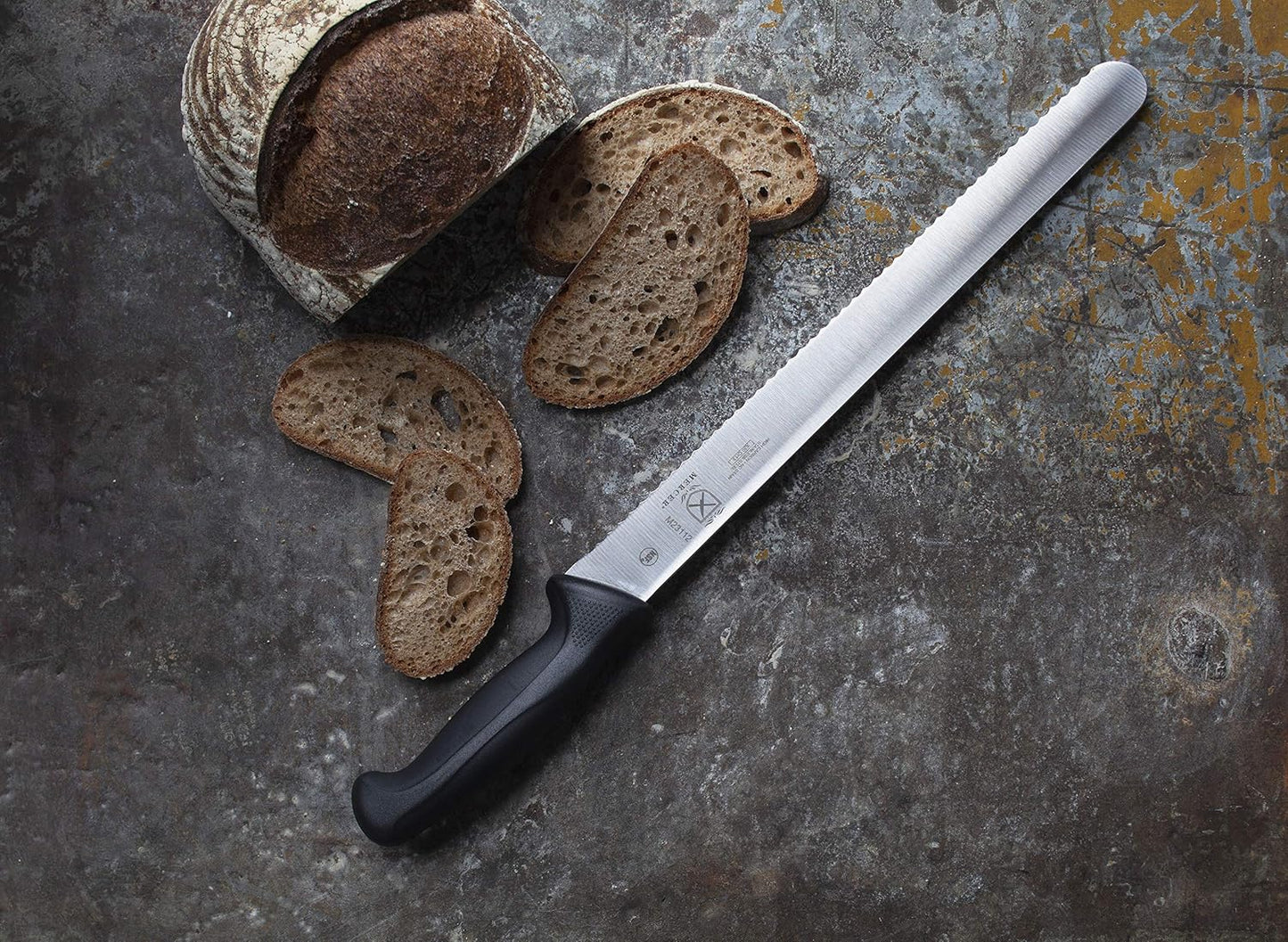 M23112 Millennia Black Handle, 12-Inch Wavy Edge, Slicer