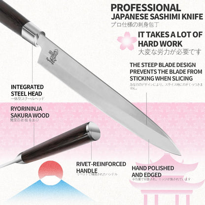 Dexter Nakiri 7.1 inch Japanese Steel Kitchen Chef Knife, Professional stainless Steel Usba cooking Knife with Gift Box for Men and Women(7.1" Nakiri)