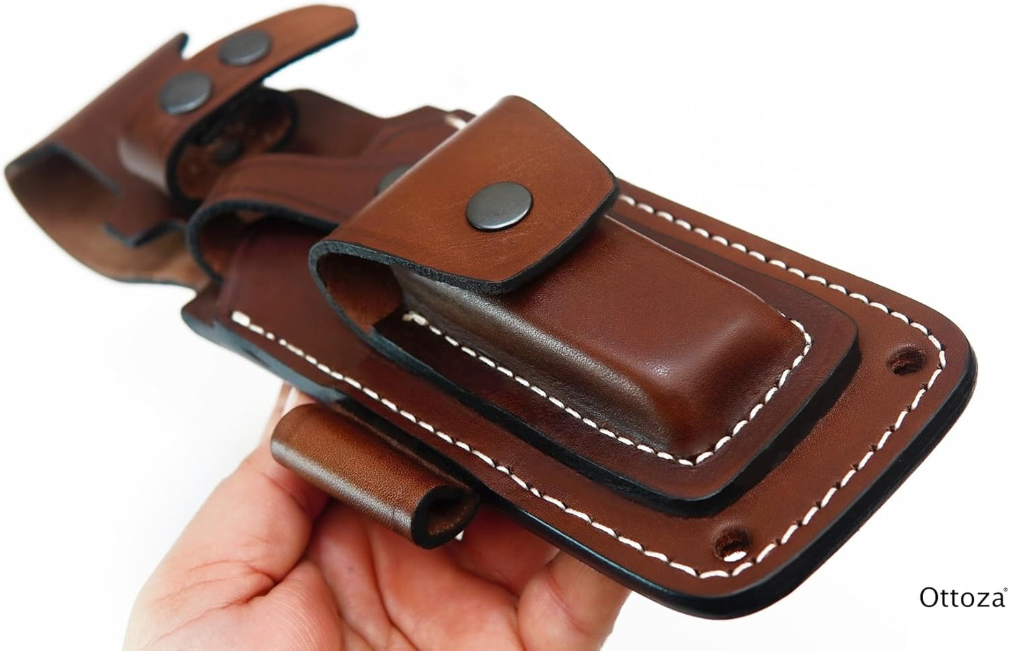 TOP GRAIN Leather Knife Sheaths for Fixed Blade Knives, Leather Knife Sheath for Belt, Leather Knife Holster Belt Knife Holder, Vertical Knife Sheath for Belt No:207
