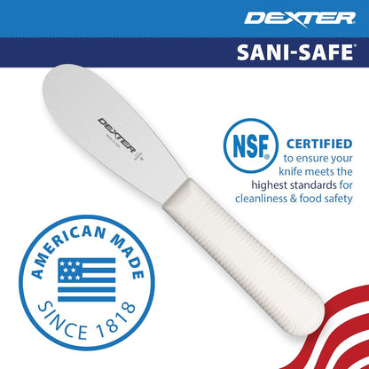 ‌‌ S173PCP Sani-Safe 18193 Sandwich Spreader, 3-1/2" Stainless Steel Blade with Textured Polypropylene White Handle, Professional Butter and Condiment Spreader, NSF, Made in USA‌‌‍‌‌