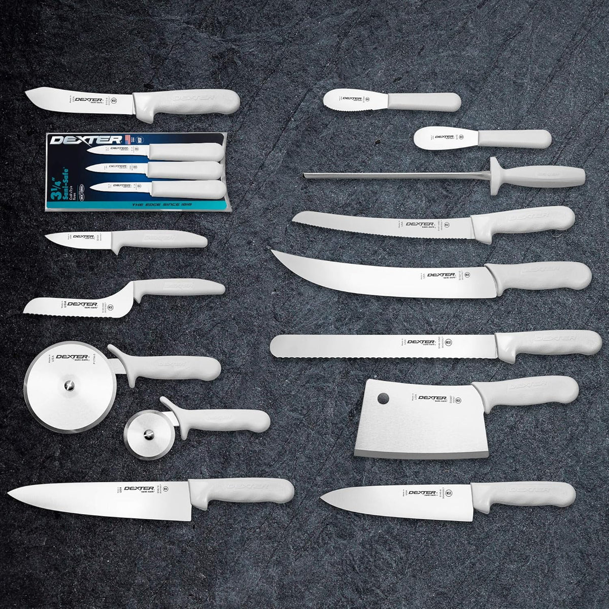 ‌‌ S173PCP Sani-Safe 18193 Sandwich Spreader, 3-1/2" Stainless Steel Blade with Textured Polypropylene White Handle, Professional Butter and Condiment Spreader, NSF, Made in USA‌‌‍‌‌