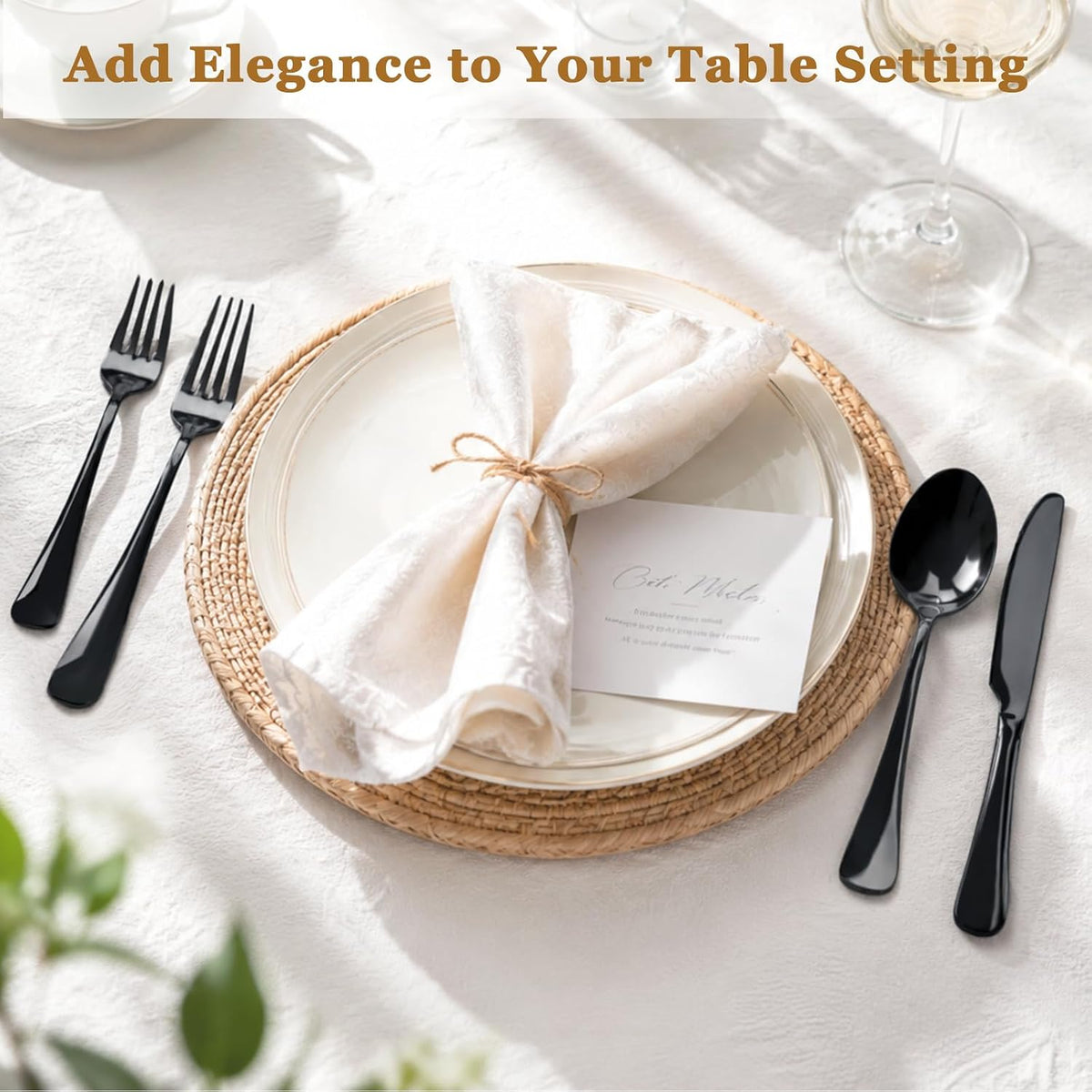 Black Silverware Set with Steak Knives Flatware Set for 4 Food-Grade Stainless Steel Cutlery Set Mirror Polished Utensils Set Include Spoons and Forks for Home Kitchen Restaurant