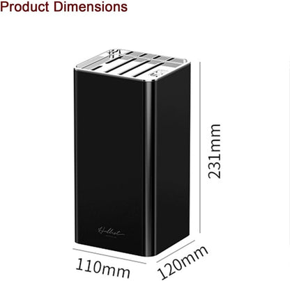 Knife Block Without Knives, Square Knife Holder Detachable Knife Block Holder Safe Storage Chef,Kitchen Knives Storage Box Organiser Stand Bar - White,Black