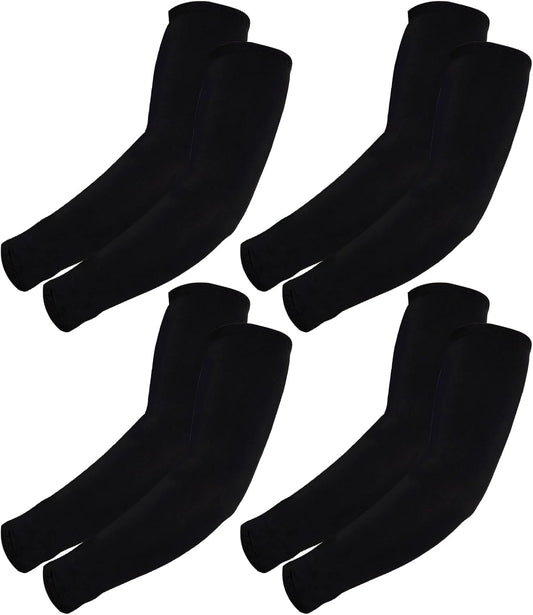 4 Pairs Arm Sleeves for Men UV Sun Protection Compression Arm Sleeves