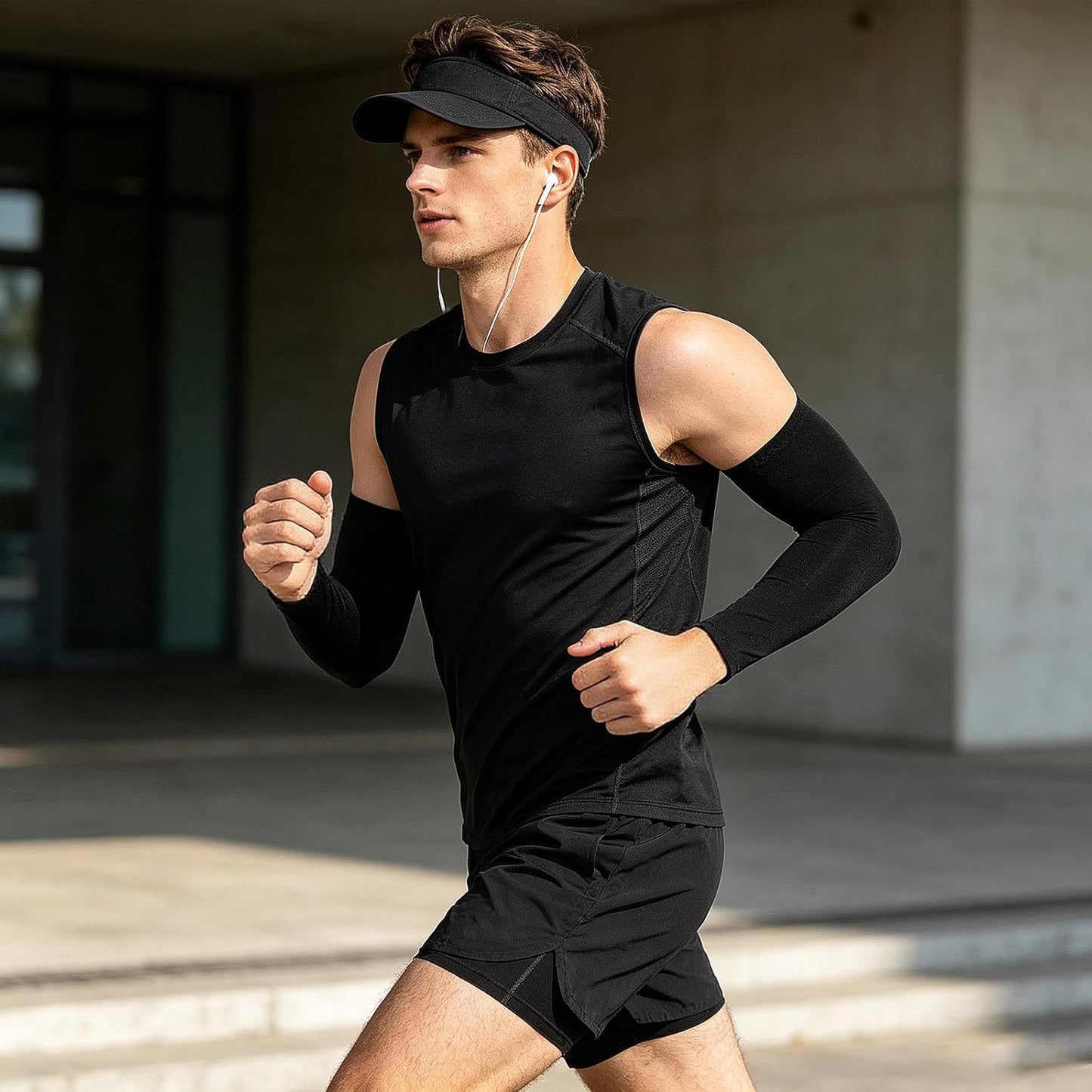 4 Pairs Arm Sleeves for Men UV Sun Protection Compression Arm Sleeves