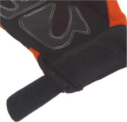 Protective Chainsaw Work Safety Gloves, Left-Hand Protection, Size Large,Black