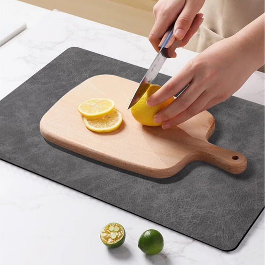20” x 15.75” Non-Adhesive Non-Slip Cutting Board Mat, Multi-Purpose Non-Slip Pad for Chefs & Home Cooks, Grip Mat Under Kitchen Cutting Boards, Drawer Liners,4mm thick (Gray)