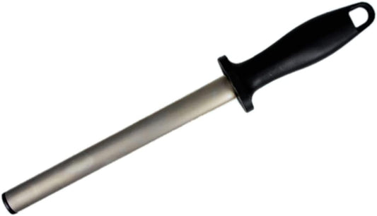Diamond Carbon Steel Sharpening Rod Honing Tool with Ergonomic Rubber Handle for Kitchen and Outdoor Use Efficient Sharpener Stick for Precision Knife Maintenance