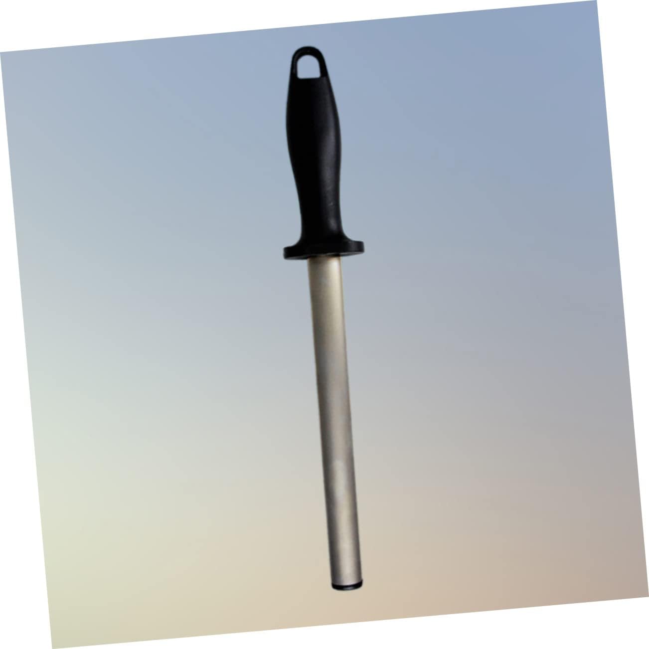 Diamond Carbon Steel Sharpening Rod Honing Tool with Ergonomic Rubber Handle for Kitchen and Outdoor Use Efficient Sharpener Stick for Precision Knife Maintenance