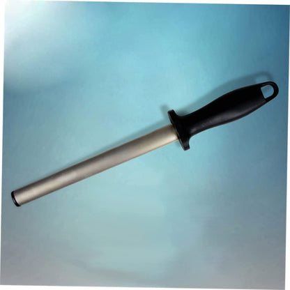 Diamond Carbon Steel Sharpening Rod Honing Tool with Ergonomic Rubber Handle for Kitchen and Outdoor Use Efficient Sharpener Stick for Precision Knife Maintenance