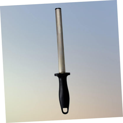 Diamond Carbon Steel Sharpening Rod Honing Tool with Ergonomic Rubber Handle for Kitchen and Outdoor Use Efficient Sharpener Stick for Precision Knife Maintenance