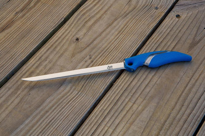 9" Fillet Flex Titanium Bonded Corrosion Resistant Stainless Steel Blade Fish Knife with Precision Ground Flex Edge & Non-Slip Scale Pattern Grip | For Freshwater & Saltwater Use