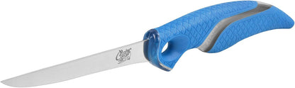 9" Fillet Flex Titanium Bonded Corrosion Resistant Stainless Steel Blade Fish Knife with Precision Ground Flex Edge & Non-Slip Scale Pattern Grip | For Freshwater & Saltwater Use