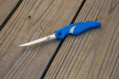 9" Fillet Flex Titanium Bonded Corrosion Resistant Stainless Steel Blade Fish Knife with Precision Ground Flex Edge & Non-Slip Scale Pattern Grip | For Freshwater & Saltwater Use