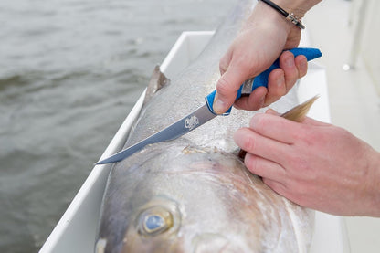 9" Fillet Flex Titanium Bonded Corrosion Resistant Stainless Steel Blade Fish Knife with Precision Ground Flex Edge & Non-Slip Scale Pattern Grip | For Freshwater & Saltwater Use
