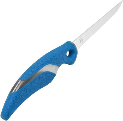 9" Fillet Flex Titanium Bonded Corrosion Resistant Stainless Steel Blade Fish Knife with Precision Ground Flex Edge & Non-Slip Scale Pattern Grip | For Freshwater & Saltwater Use
