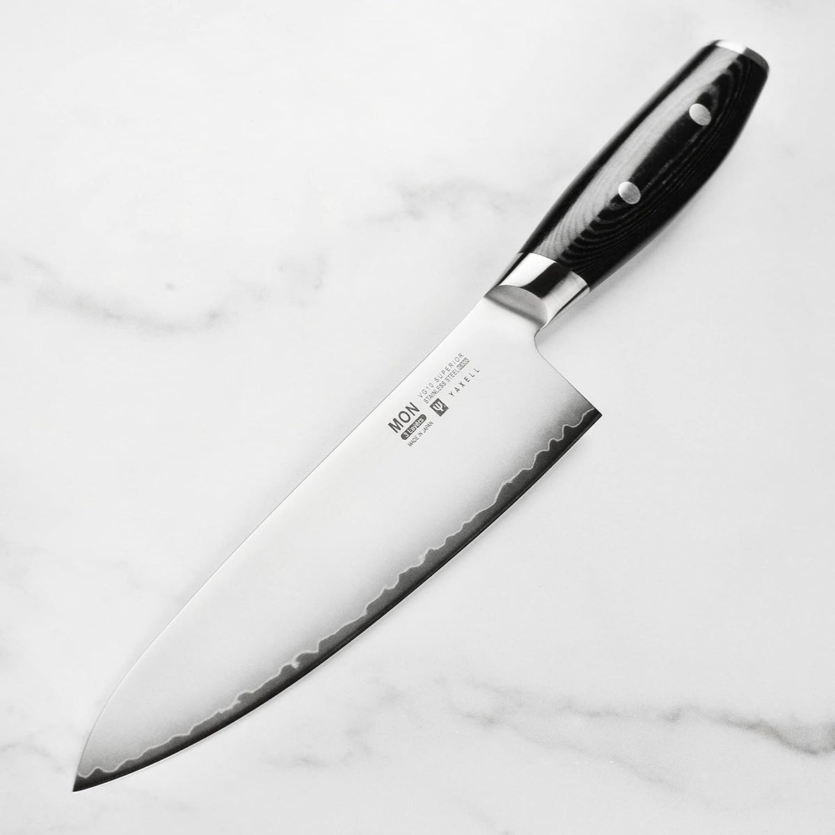 Mon 8" Chef's Knife - Made in Japan - VG10 Stainless Steel Gyuto with Micarta Handle