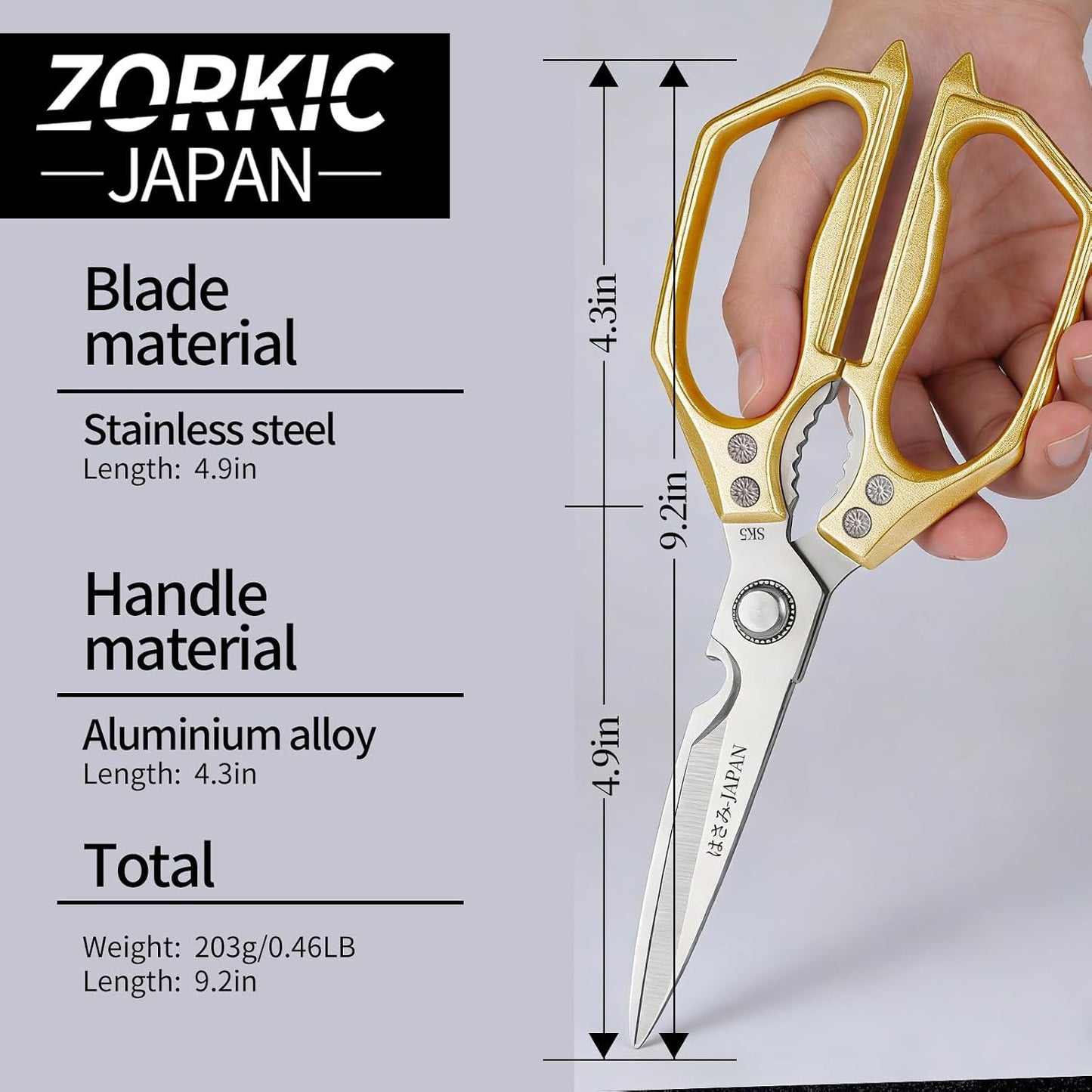 Kitchen Scissors Set Silver 3PCS, Heavy Duty Poultry Shears Kitchen Shear for Food Chicken Scissor All Purpose,Japan Meat Cutting Scissors, Bones Food Cooking Shears, Gifts for Men Women Mom Dad