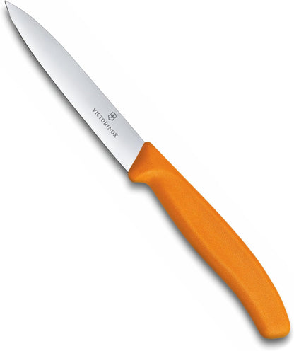 6.7706.L114 Swiss Classic Paring Knife for Cutting and Preparing Fruit and Vegetables Straight Blade in Green, 3.9 inches