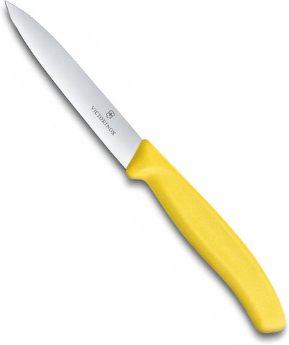 6.7706.L114 Swiss Classic Paring Knife for Cutting and Preparing Fruit and Vegetables Straight Blade in Green, 3.9 inches