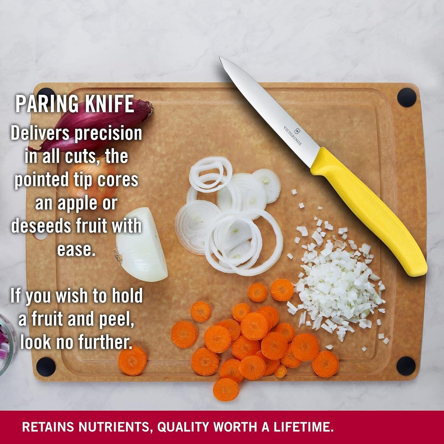 6.7706.L114 Swiss Classic Paring Knife for Cutting and Preparing Fruit and Vegetables Straight Blade in Green, 3.9 inches