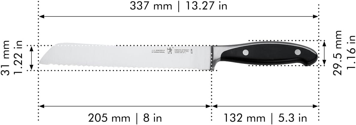 Forged Synergy 8-inch Bread Knife, Black/Stainless Steel