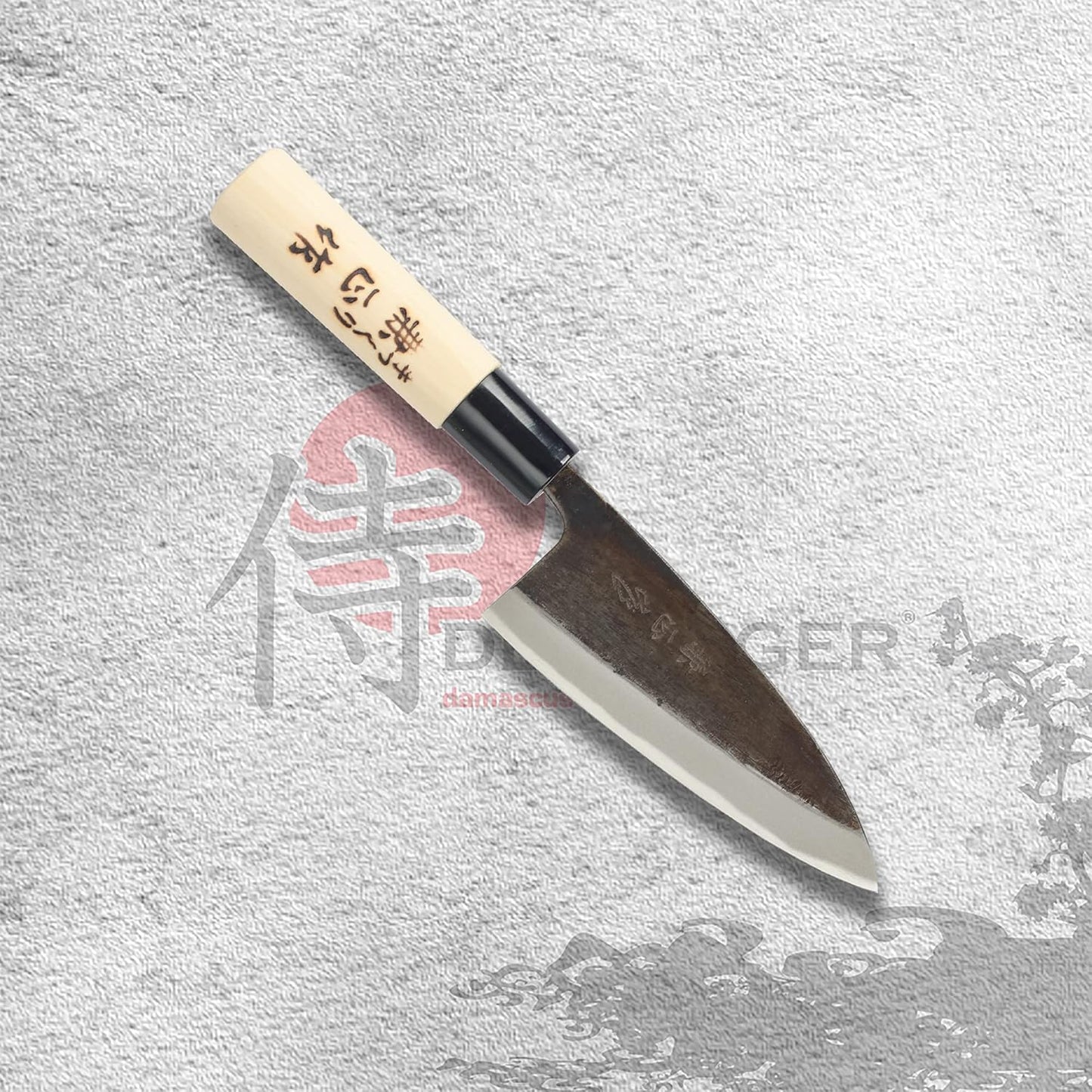Kanetsune Usu-Deba 120mm With Plastic Bolster Magnolia wood handle,"Kuro-Uchi" finished KC-553