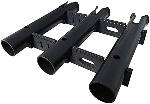 Fishing Rod Holder Bracket Wall Mounted Boat Side Mount Tool Holder Tube Links with Screws 2/3/4/6 Pole Tube (White/Black)