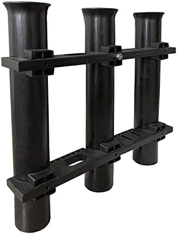 Fishing Rod Holder Bracket Wall Mounted Boat Side Mount Tool Holder Tube Links with Screws 2/3/4/6 Pole Tube (White/Black)