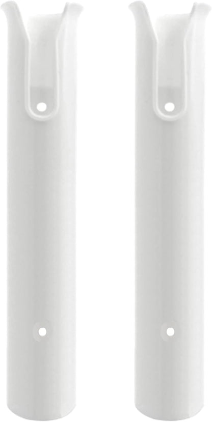 Fishing Rod Holder Bracket Wall Mounted Boat Side Mount Tool Holder Tube Links with Screws 2/3/4/6 Pole Tube (White/Black)