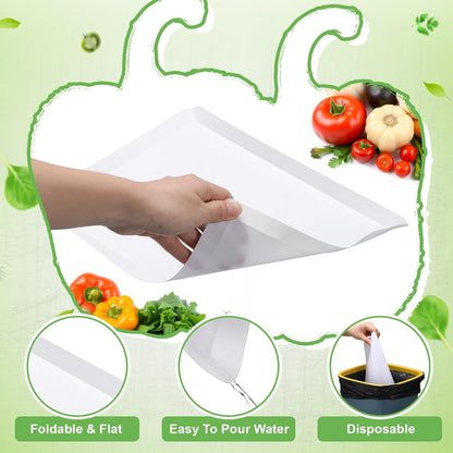 120 Count 3 Size Disposable Cutting Board Sheets Bulk Flexible Plastic Cutting Mat 15" x 11", 13" x 10" and 11" x 9" Assorted Sizes Chopping Boards for Kitchen and Commercial Use