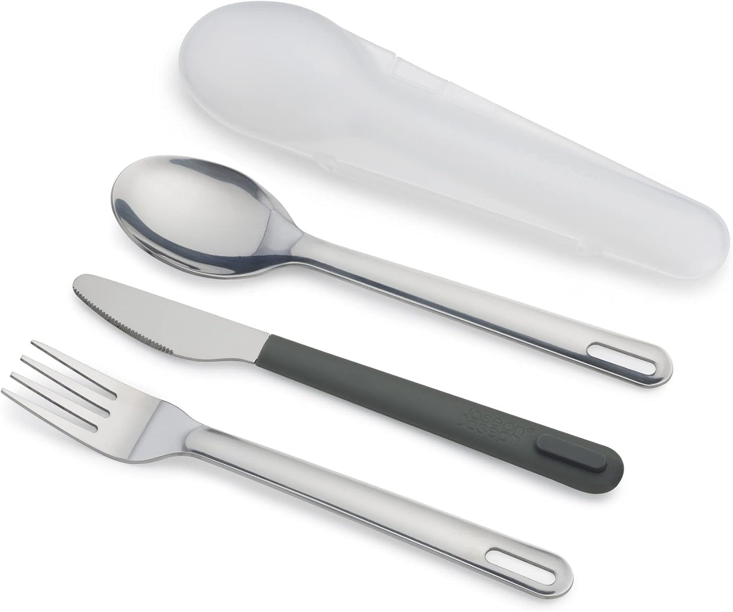 GoEat™ Stainless-steel Travel Cutlery utensil Set - Knife, Fork & Spoon, Green